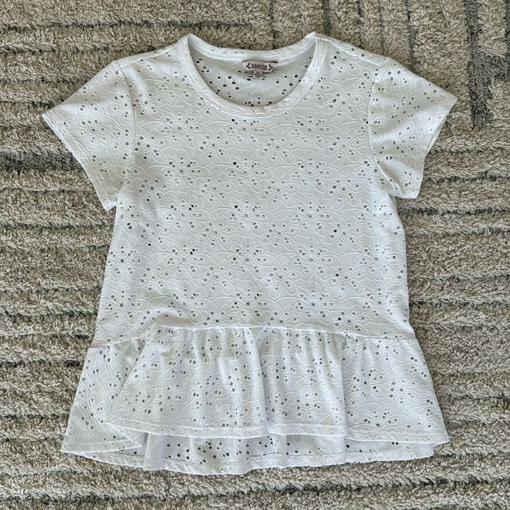 nanette Nanette Lepore eyelet peplum top